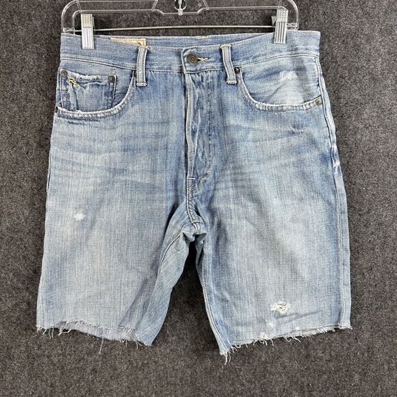 Pants - Polo Ralph Lauren Bermuda Jean Shorts Women's 27 Blue Sutton Boyfriend Cut Off